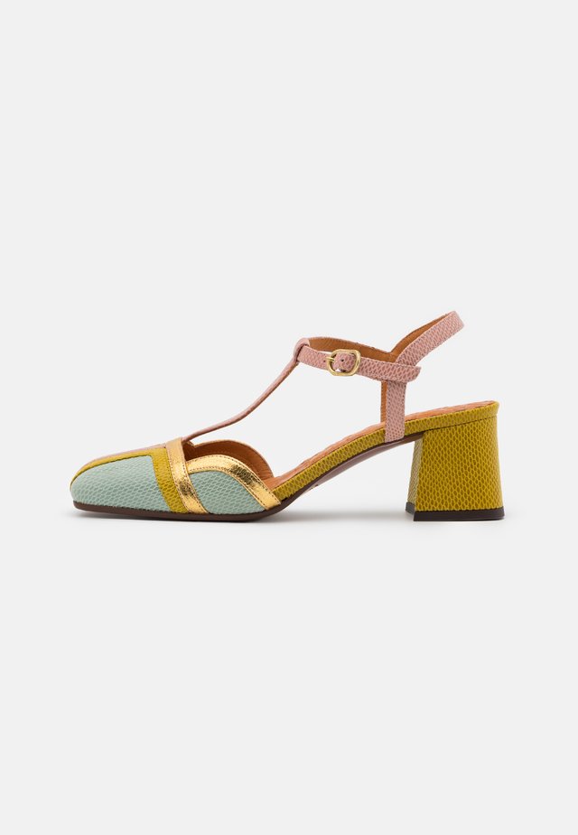 VORITA - Klassieke pumps - salvia/powder/curry/tana gold