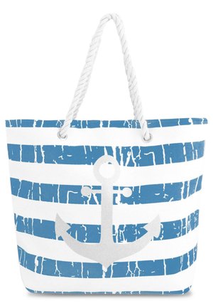 BEACH BAG - Shopping Bag - blue, white