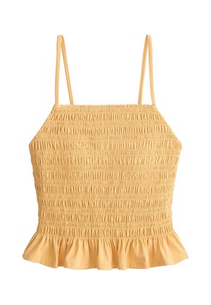 OYSHO, COMFORTLUX SMOCK TANK TOP - Débardeur - burnt yellow
