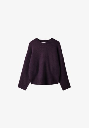 Stradivarius, SOFT-TOUCH BASIC KNIT JUMPER - Pullover - dark purple