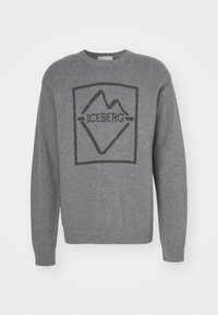 MAGLIA GIROCOLLO - Pulover - grigio melange