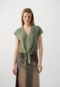 ONLY - ONLSIESTA KNOT - Blouse - deep lichen green Miniatuurafbeelding 1