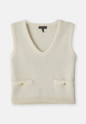 rag & bone CLAIRE VNECK VEST - Top - offwhite
