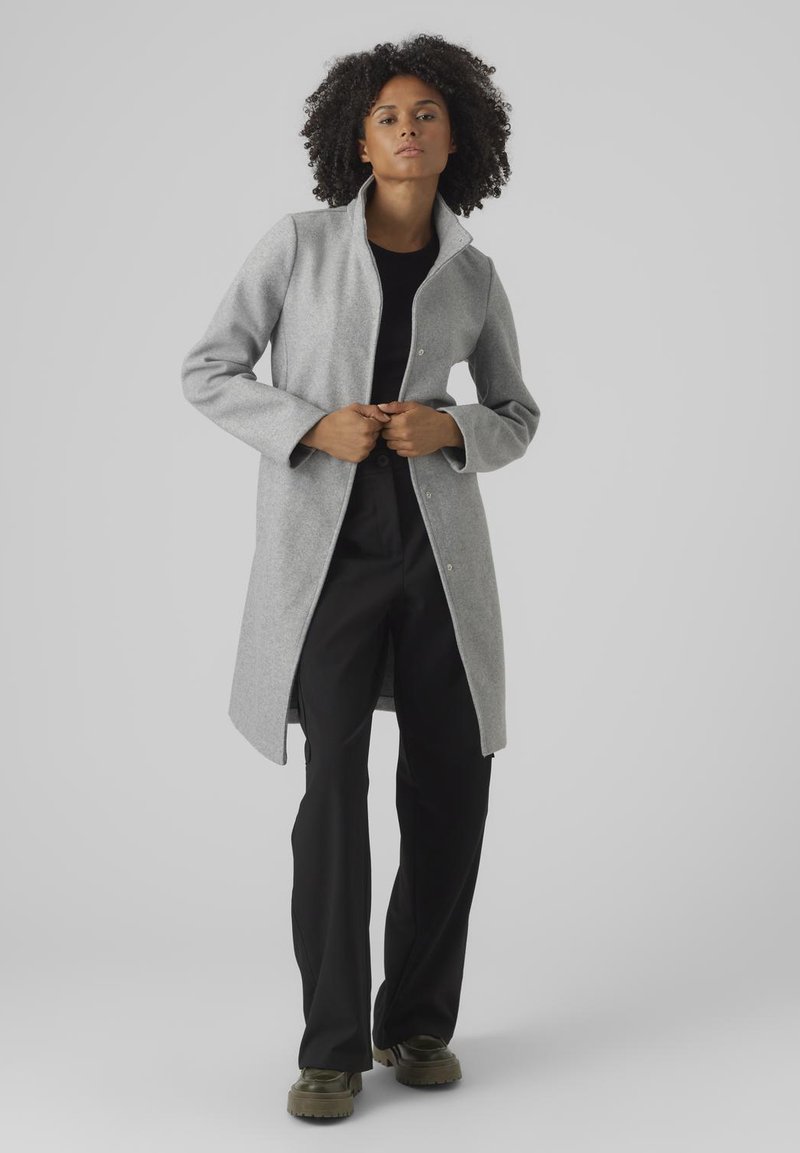 Vero Moda Mantel lichtgrijs gemêleerd