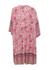 Cream KIMONO - Summer jacket - begonia pink flower