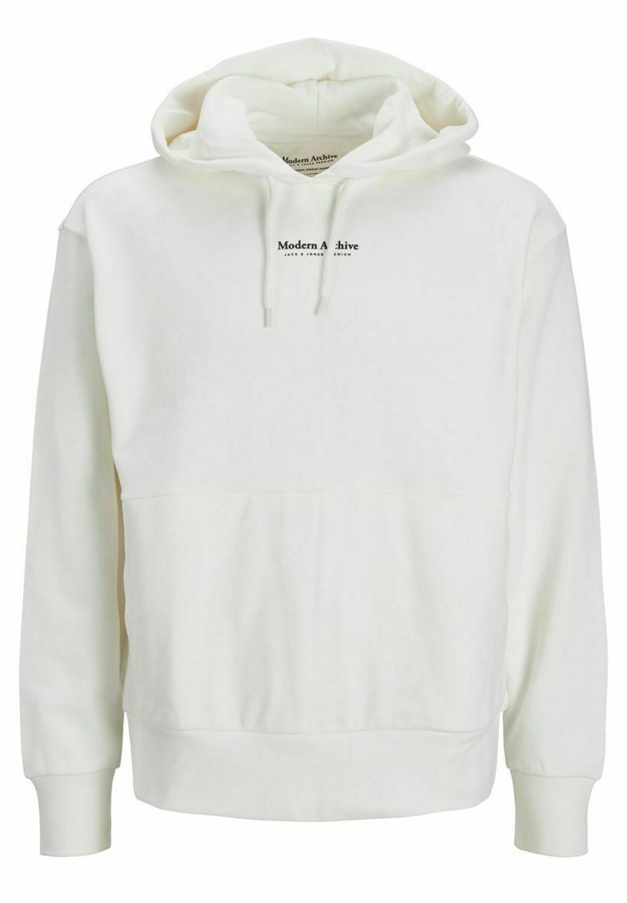 Jack \u0026 Jones PREMIUM Felpa con cappuccio - cloud dancer/avorio - Zalando.it