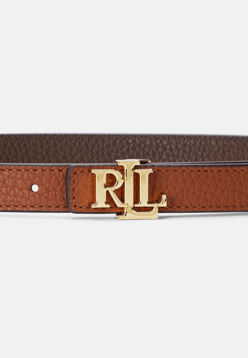 Lauren Ralph Lauren LOGO REVERSIBLE LEATHER SKINNY BELT Ceinture