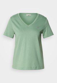 SHIELD V-NECK  - T-shirt - bas - kalamata green