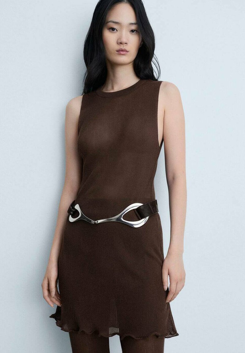 Mango Haljina s naramenicama - brown