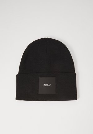 RENO PATCH LOGO BEANIE - Pipo - black
