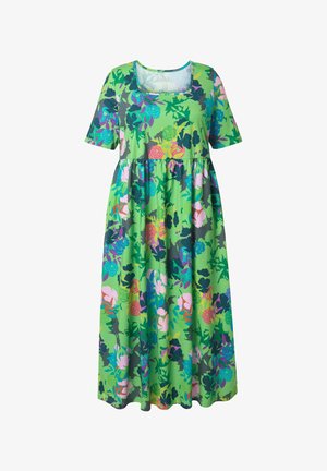 Ulla Popken, A-LINIE, CARRÉ-AUSSCHNITT, HALBARM, TASCHEN - Vestito casual - apple green