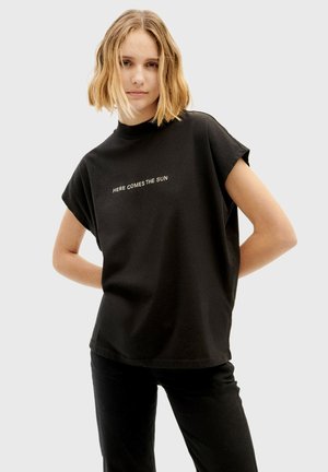 Thinking Mu HERE COMES THE SUN - T-shirt imprimé - black