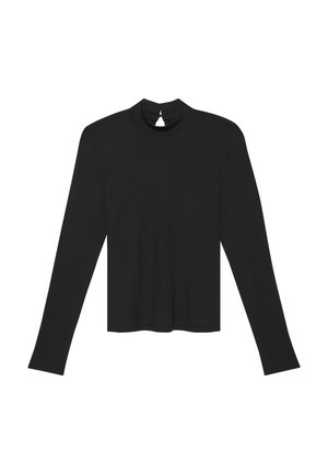 Calvin Klein, MOCK NECK TOP - Μπλούζα με μακριά μανίκια - black