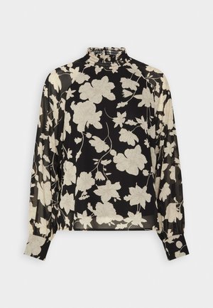 ONLY ONLLINNEA SMOCK - T-shirt à manches longues - black