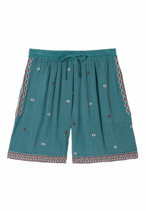 FatFace, REGULAR FIT - EMBROIDERED SHORTS . - Shorts - teal blue