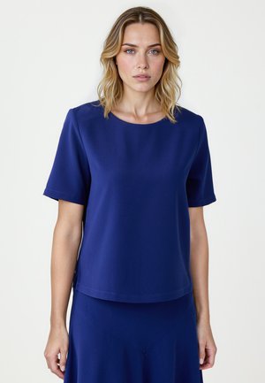 ROUND NECK SHORT-SLEEVED  - Blouse - blue