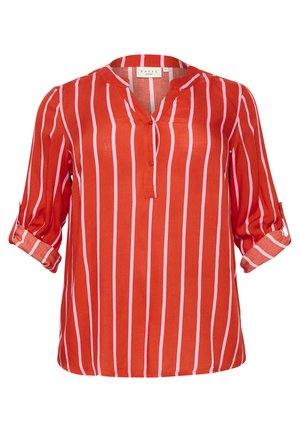 Kaffe Curve SIDA - Bluse - fiery red pink frosting stripe