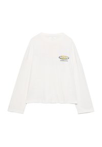 WITH GRAPHIC AND SLOGAN - Langarmshirt - stone