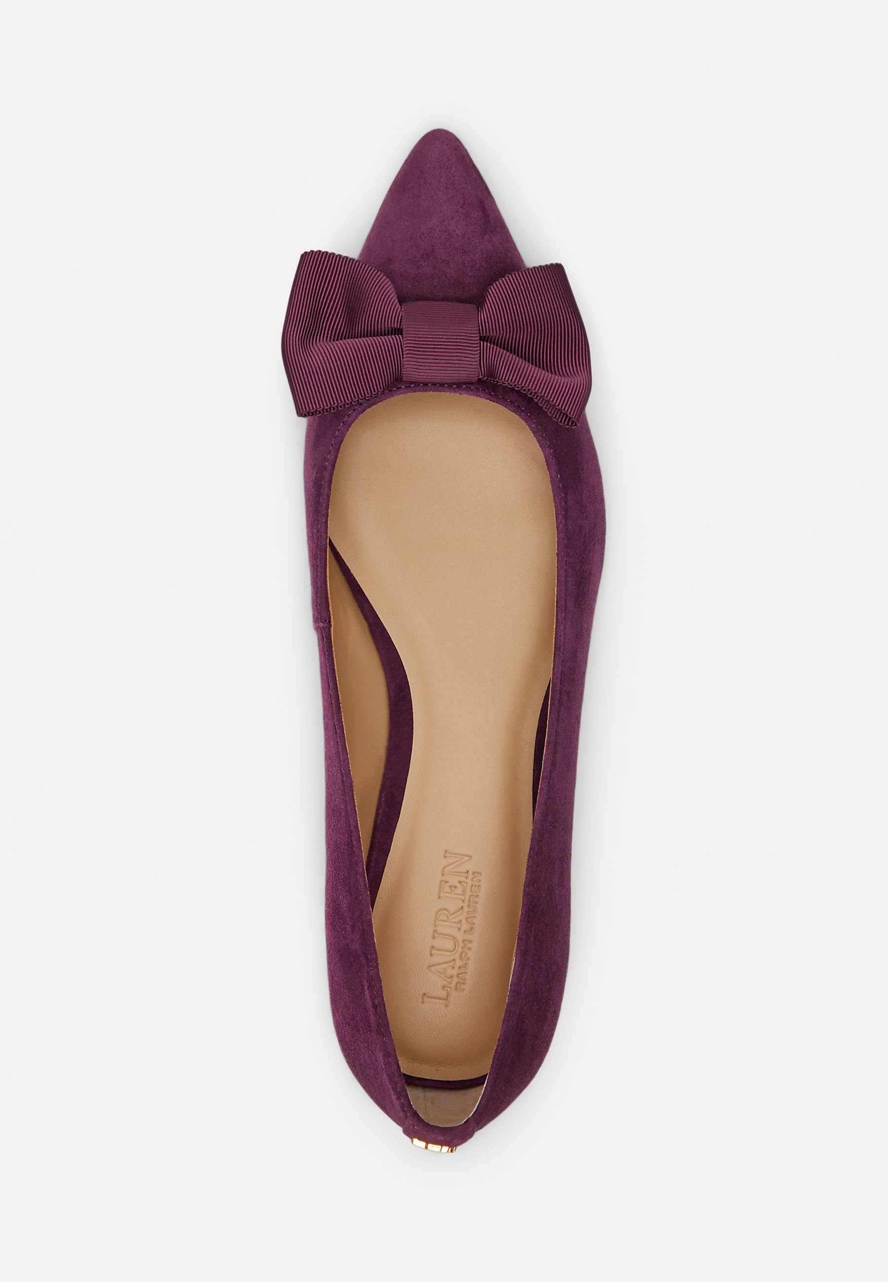 Lauren Ralph Lauren LONDYN BOW TRIM SUEDE BALLET FLAT