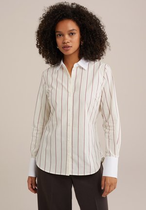 Button-down blouse - burgundy red