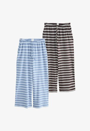 Next, REGULAR FIT - RIBBED PYJAMA BOTTOMS 2 PACK . - Donji dio pidžame - blue brown stripe