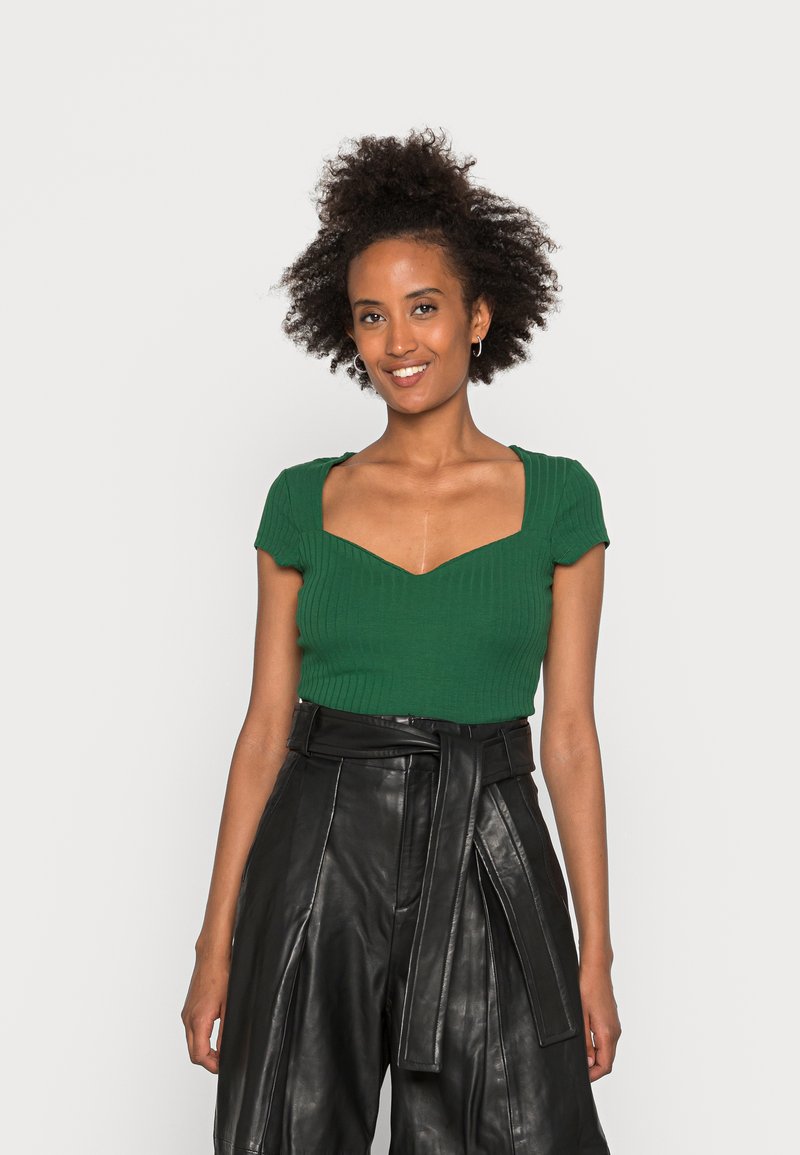 Damen T-Shirts | Anna Field T-Shirt basic green/grün - DR15717 Damen T-Shirts | Anna Field T-Shirt basic green/grün - DR15717