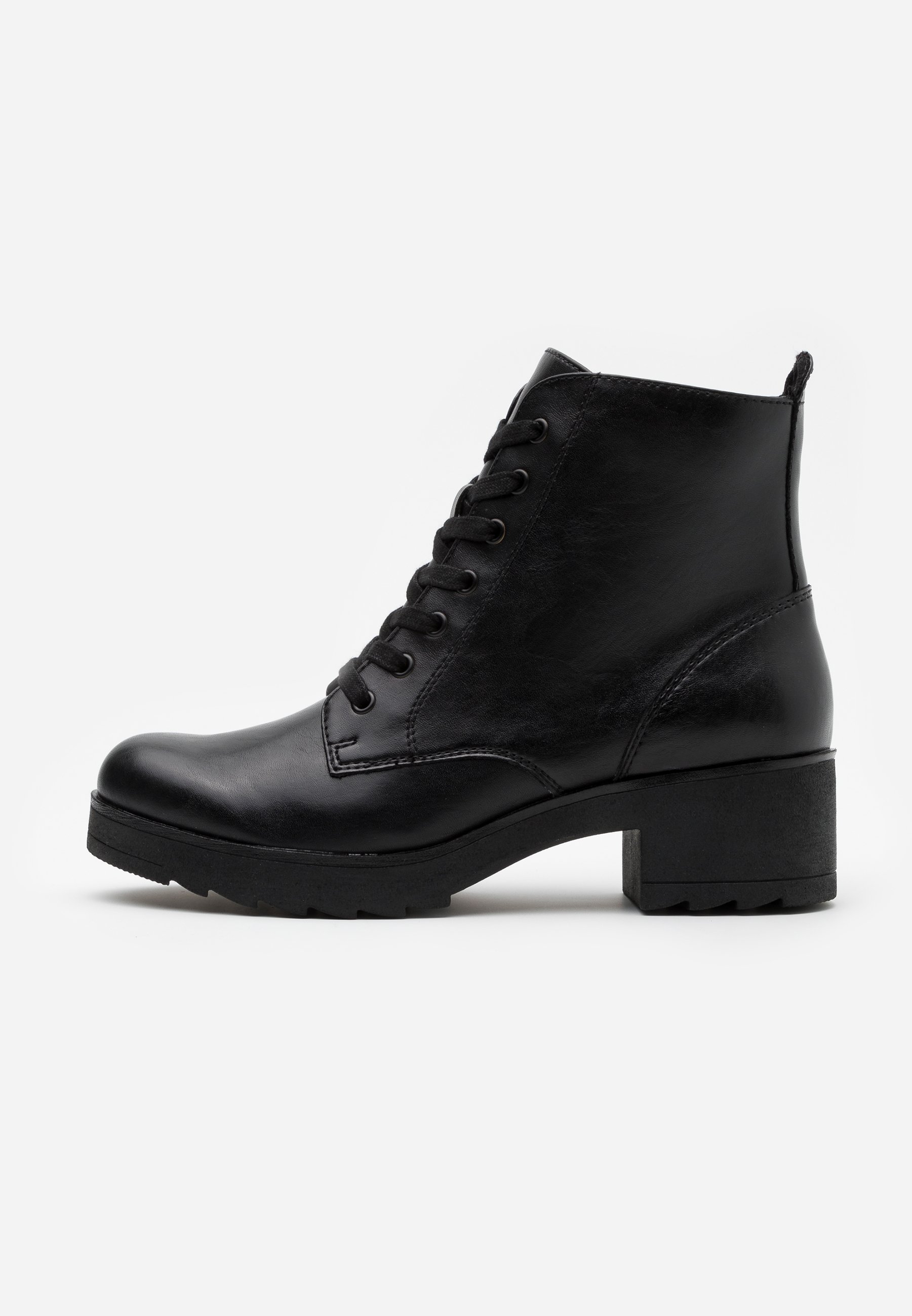Enkellaarsjes met plateauzool black antic Enkellaarsjes met plateauzool black antic