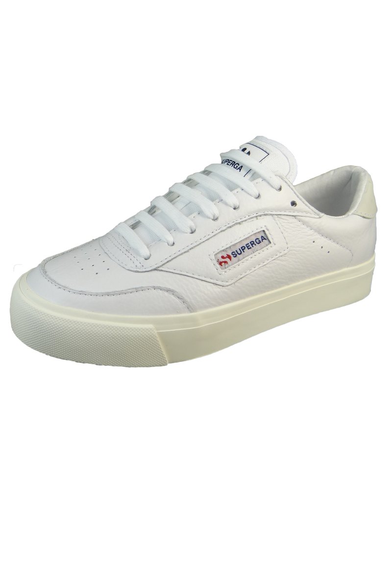 SUPERGA 9TS Court Sneakers Unisex Bianco, Modello 1499, Tomaia Pelle E Nylon, Taglia 36 - copertina