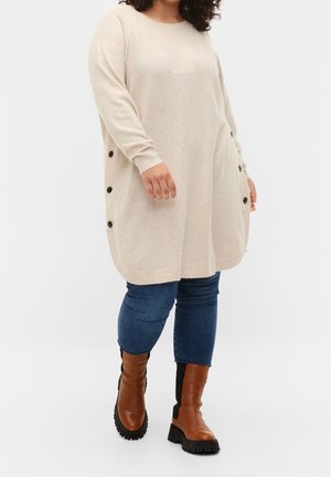 Gebreide jurk - beige