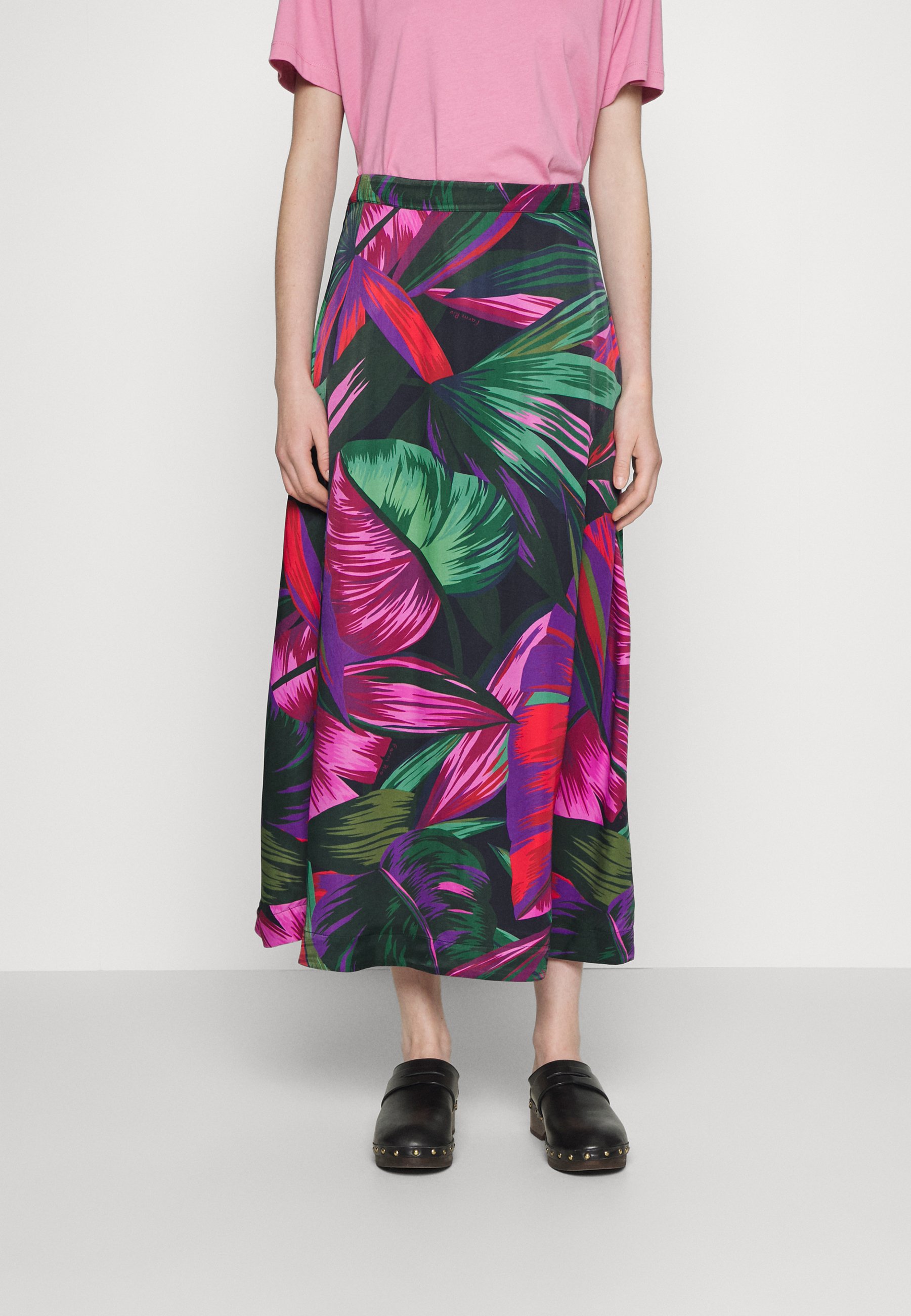 toucans garden midi skirt