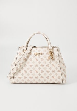 Guess EVELUNE GIRLFRIEND SATCHEL - Τσάντα χειρός - cream logo