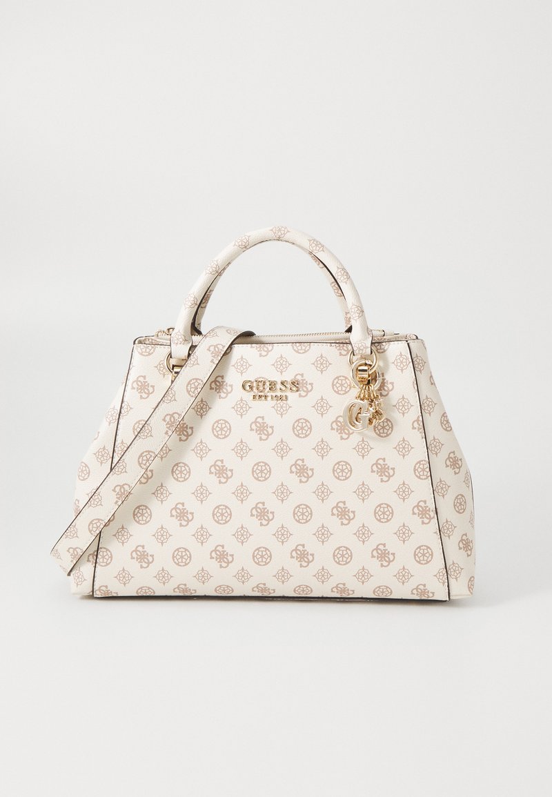 Guess EVELUNE GIRLFRIEND SATCHEL - Rokassoma - cream logo