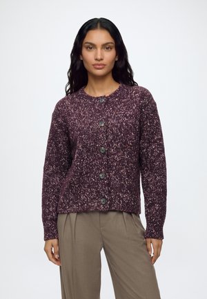 Marc O'Polo DENIM, KNIT CARDIGAN, LONGSLEEVE, BUTTONS., MELANGE - Пуловер - mahagony jam