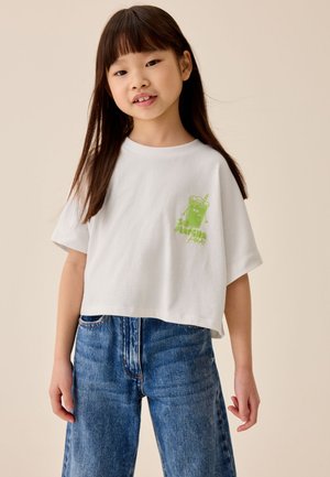 Next, REGULAR FIT - BOXY GRAPHIC T-SHIRT  . - Tričko s potlačou - white matcha