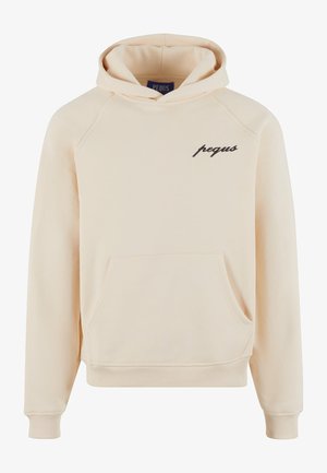 CHEST LOGO - Sweat à capuche - cream