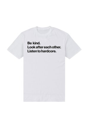 Henry Tiger, MUSIC LISTEN TO HARDCORE - Camiseta estampada - white