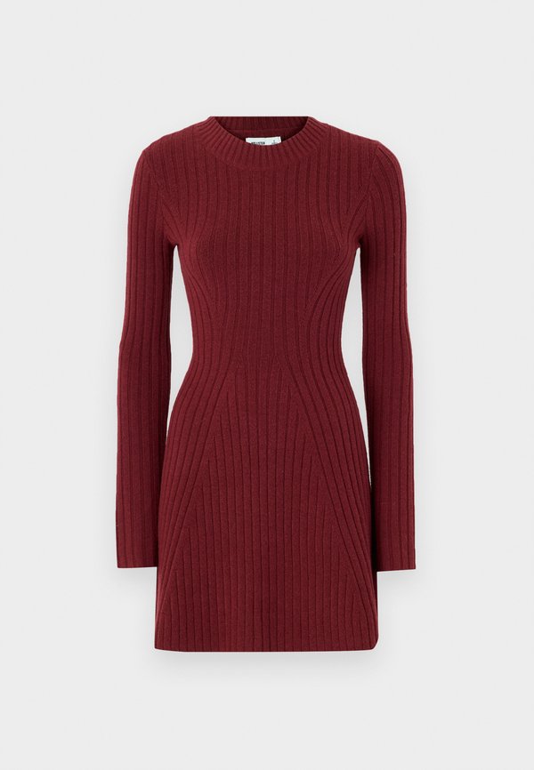 Ribbed Skater Mini Sweater Dress - Jumper dress - cordovan4