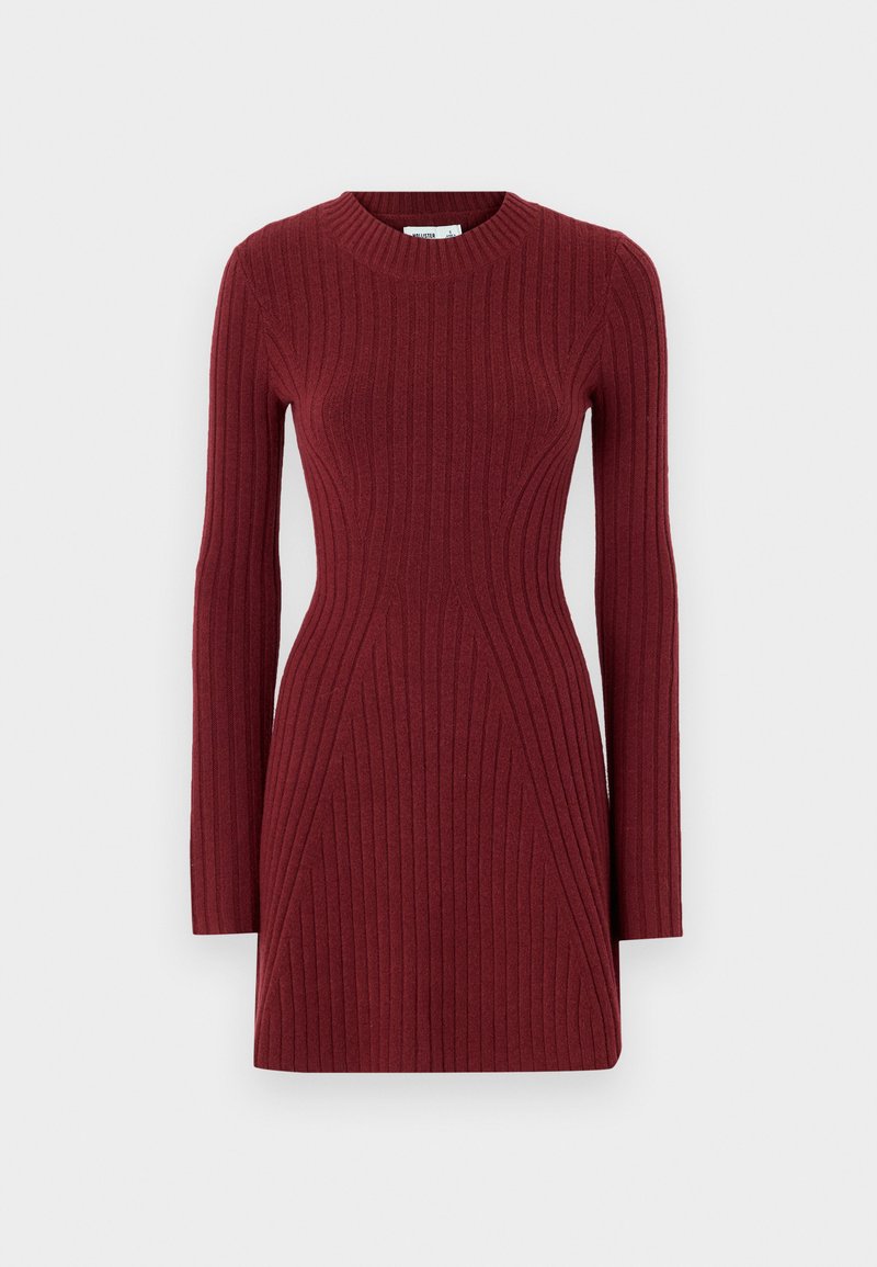 Hollister Co. Gebreide jurk donkerrood
