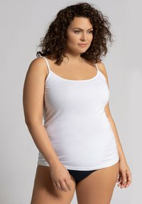 Ulla Popken MET SPAGHETTIBANDJES - Maglietta intima - white