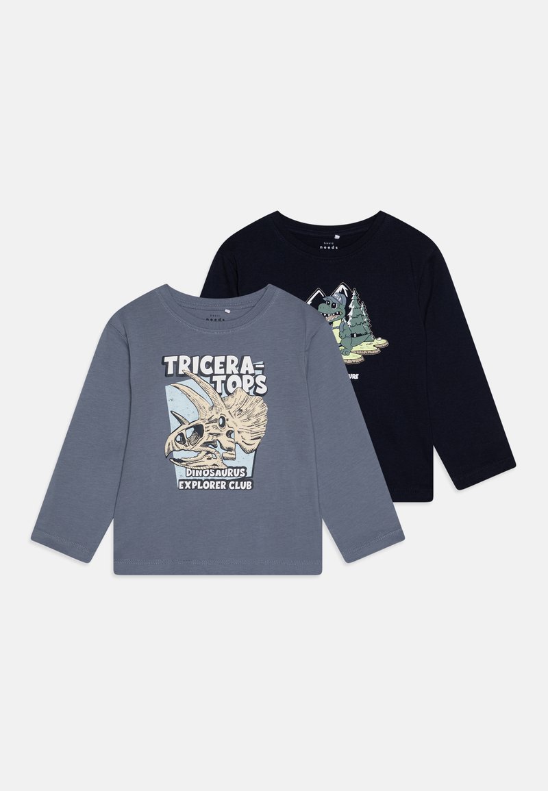 Name it NMMVICTOR 2 PACK - Long sleeved top - flint stone/dark sapphire