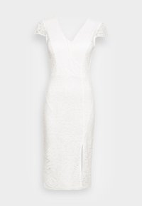 WAL G. ROBIN V NECK MIDI DRESS - Vestido de cocktail / Vestido de festa - white