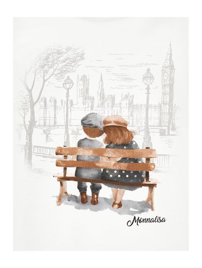 Monnalisa TEE FRIENDS - Topper langermet - panna