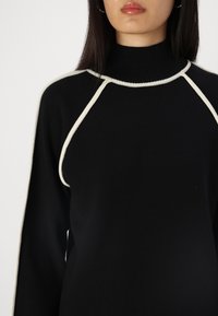 YAS YASCORA HIGH NECK PULLOVER - Pullover - black/birch