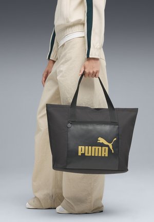 CAMPUS SHOPPER - Tote bag - black gold no  logo