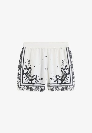 Rockett St George, REGULAR FIT - BORDER PRINT SHORTS . - Shorts - ecru white