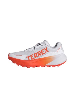 AGRAVIC 3 - Trail running shoes - ftwr white semi impact orange dash grey