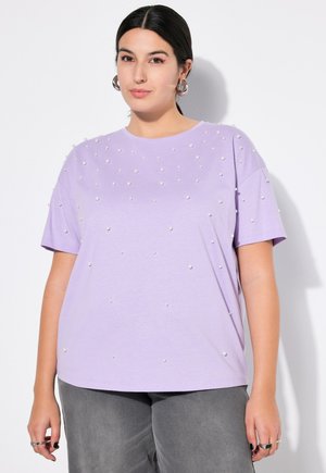 Studio Untold ZIERPERLEN HALBARM - T-shirt print - lilac