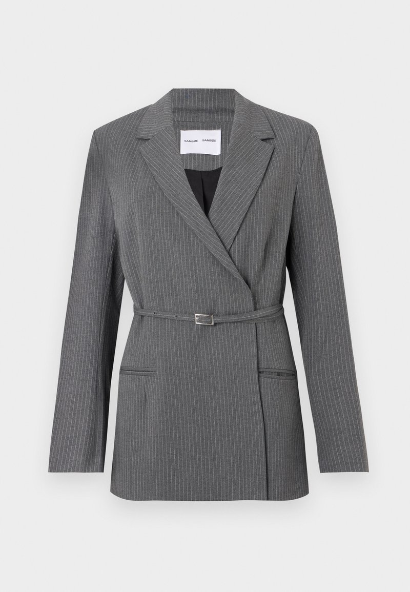 Samsøe Samsøe SALOT BELT - Blazer - dark gull gray/grey - Zalando.co.uk