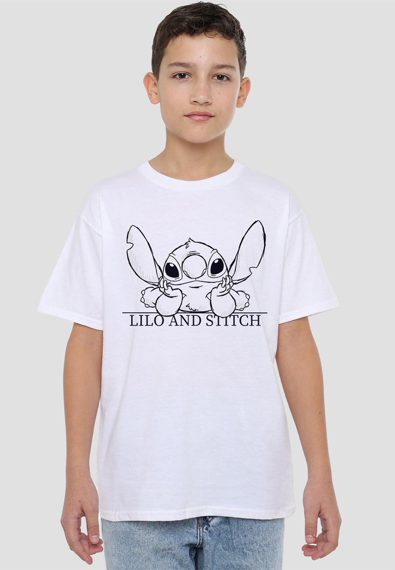Disney LILO AND STITCH RELAX  SKETCH - Print T-shirt - white