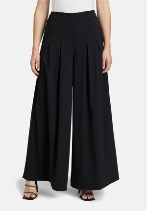 MIT BUNDFALTEN - Pantaloni - schwarz